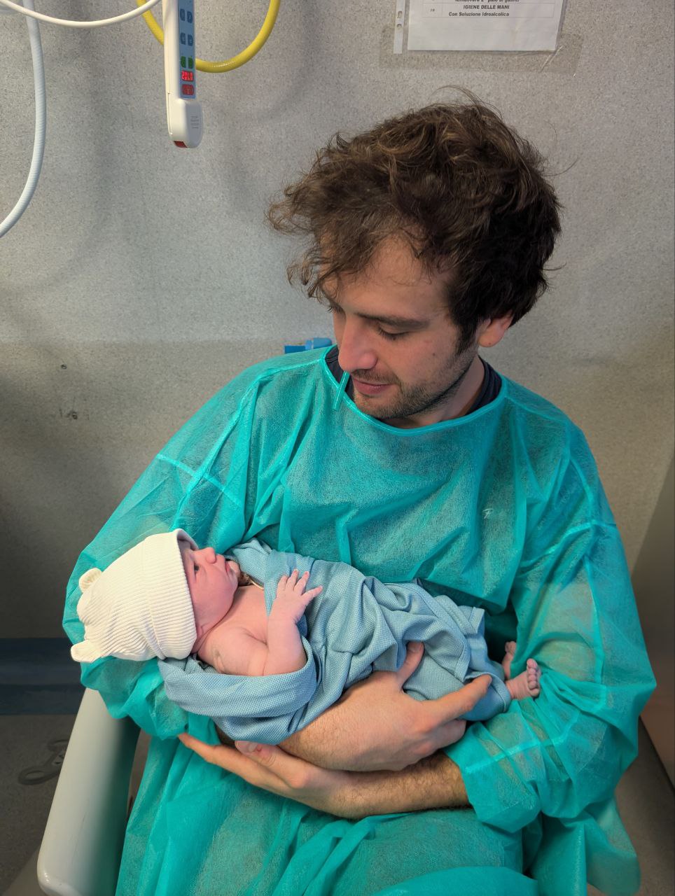 Irene con la mamma e il papà